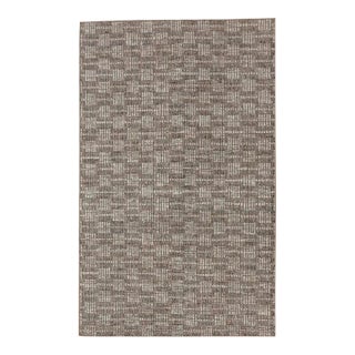 White Wool Jute Hand Woven Rug - 3x5 Ft. For Sale