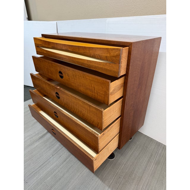 Brown West Michigan Furniture Company Chest of Drawers, Vintage For Sale - Image 8 of 12