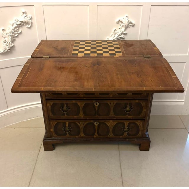 Antique George I Yew Wood and Laburnum Oyster Veneered Bachelors Chest, 1730 For Sale - Image 17 of 18