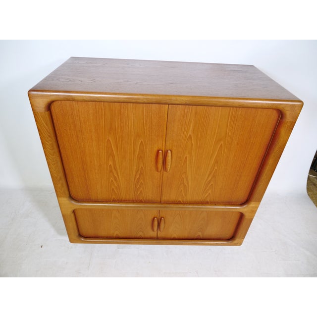 Brown Mid-Century Teak Highboard with Sliding Doors from Dyrlund, 1960s For Sale - Image 8 of 17