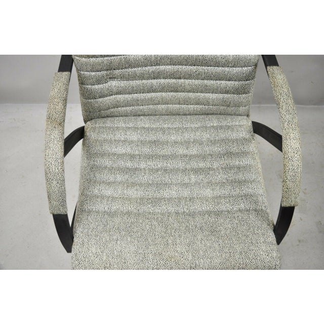 Mid Century CalStyle Furniture Art Deco Metal Frame Lounge Arm Chairs