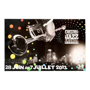 2013 Original Montreal International Jazz Festival Poster, Hand With Trumpets