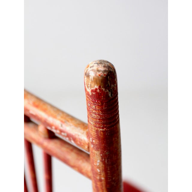 Antique Tall Spindle Back Chair For Sale - Image 12 of 12