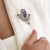 Metal 2.5 Ct Tanzanite & Diamond Tulip Convertible Brooch Pendant in 925 Sterling Silver For Sale - Image 7 of 16
