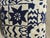 Blue and White African Bark Cloth Square Decorative Pillows - A Pair For Sale - Image 4 of 6