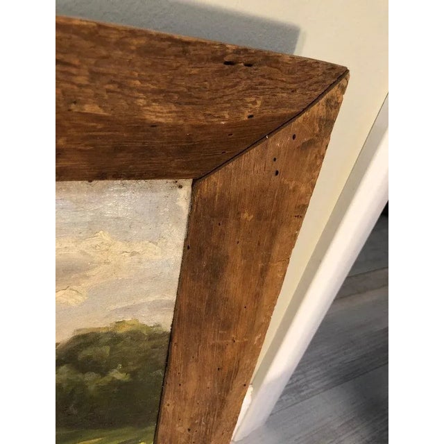 Bucolic Landscape in Primitive Barnwood Frame For Sale - Image 9 of 13
