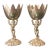 Vintage Renaissance Style Cherub/ Putti Gold Plated Metal Candle Holders, Eggs Cups - A Pair For Sale