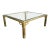 Greek Key Square Brass Glass Top Coffee Table Mastercraft For Sale