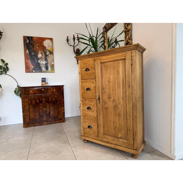 Rustic Farmhouse Bread Cupboard For Sale - Image 3 of 11