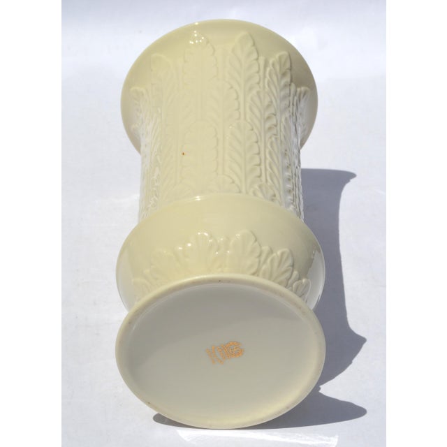 Vintage Tall Autumn Leaf Collection Flower Vase by Lenox Fine Bone Ceramic For Sale - Image 10 of 12