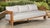 Paradiso Outdoor Solid Teak Wood Sofa - Gray Fabric For Sale - Image 12 of 13