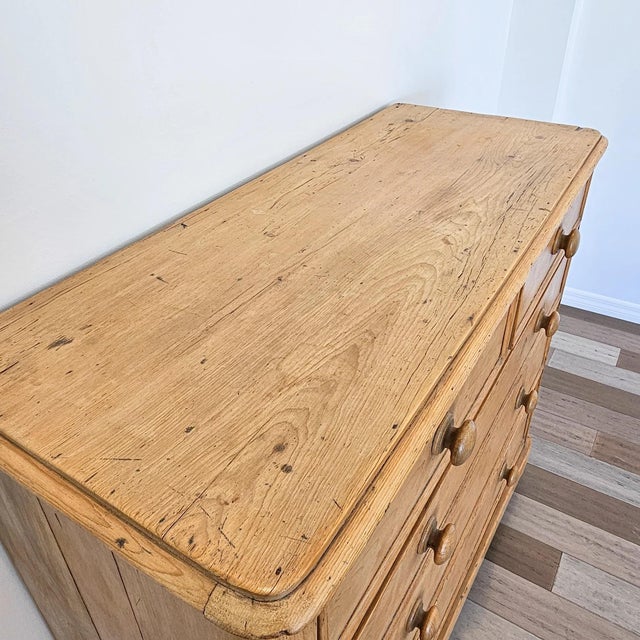 Stately Antique English Pine Chest of Drawers (Dresser) - Circa 1870 For Sale In Orlando - Image 6 of 17