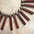 Mid-Century Modern Los Castillo Taxco Bib" or "Fringe" Necklace Silver Ebony Mid Century Modern For Sale - Image 3 of 10