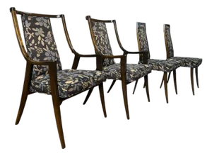 Harvey Probber Mid Century Ebonized Mahogany Dining Chairs - Set of 4