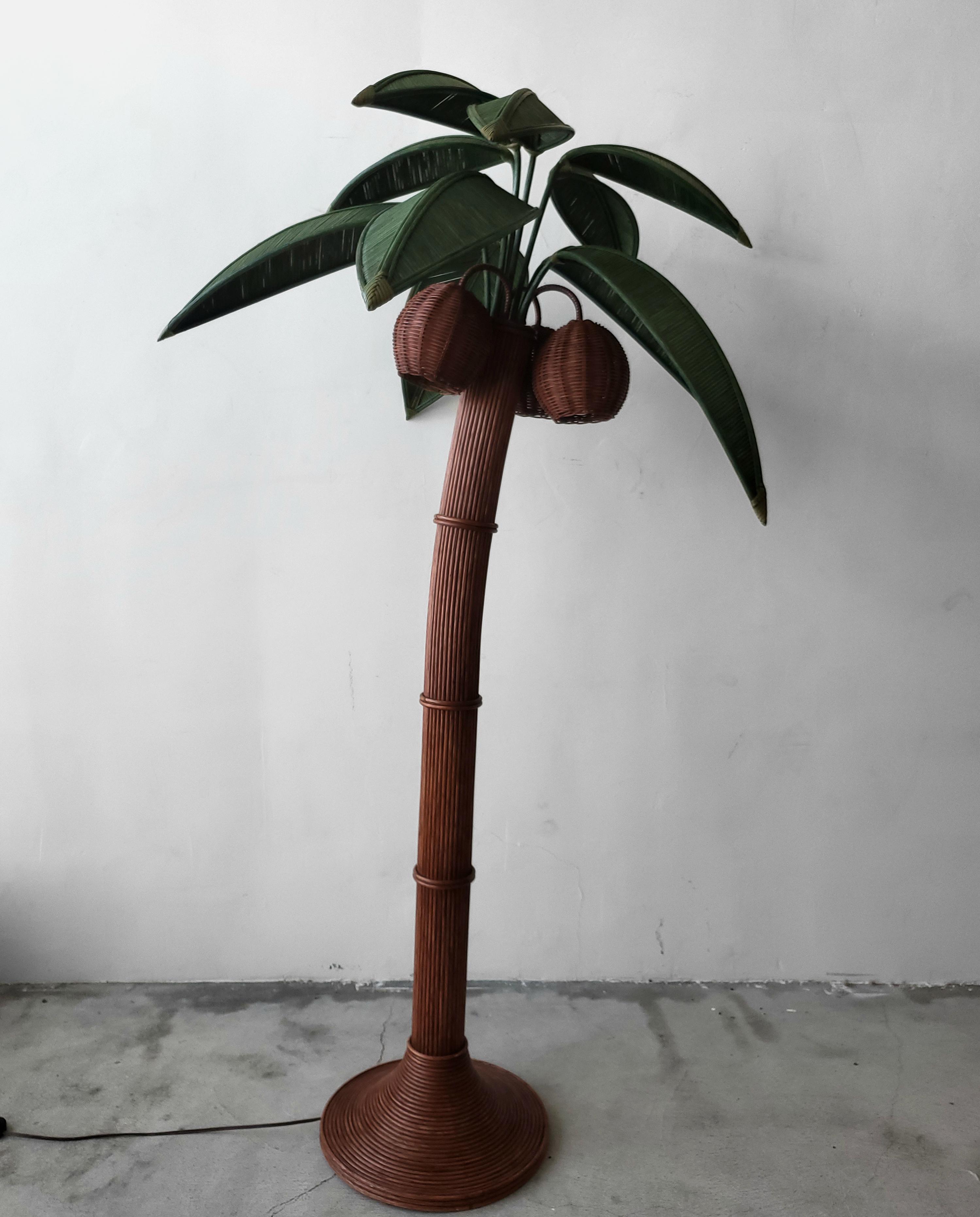 vintage palm tree table lamp