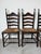 1970s Vintage French Country Style Oak Ladder Back Rush Seat Dining Chairs – Set of 4 For Sale - Image 5 of 18