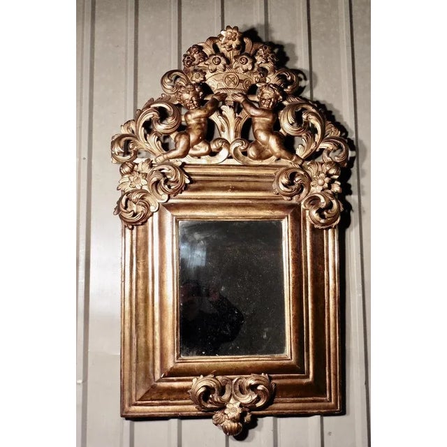 Large Early 19th Century Carved Gilt Mirror For Sale - Image 9 of 9