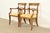 English Kindel Furniture Style Regency Carved Walnut Armchairs, Pair For Sale - Image 3 of 15