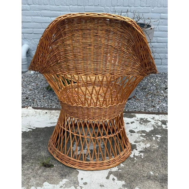 Vintage Wicker Armchair, 1950s For Sale - Image 13 of 15