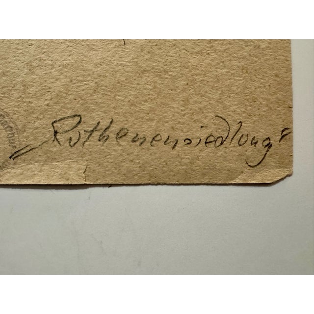 Henry Emil Salloch Original Watercolor on Paper Rural Village, 1936. For Sale - Image 9 of 10