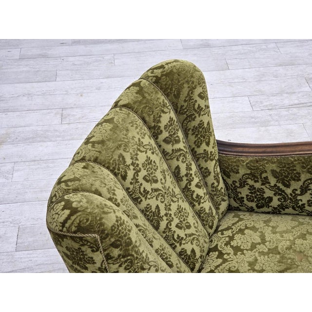 Vintage Danish Relax Chair in Furniture Velour, 1950s For Sale - Image 4 of 18