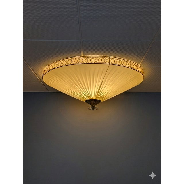 Large Vintage Fush Mount in style of Paavo Tynell, 1950s For Sale - Image 18 of 18