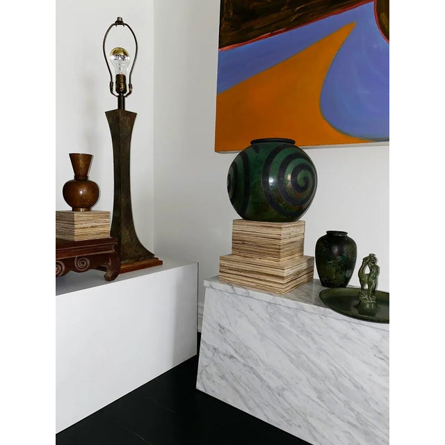 Mid-Century Modern Japanese Raku Ceramic Vessel With Lid For Sale - Image 12 of 12