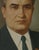 Antique Male Portrait Oil Painting, Socialist Realism, Ukrainian Art 100-80 For Sale - Image 4 of 6
