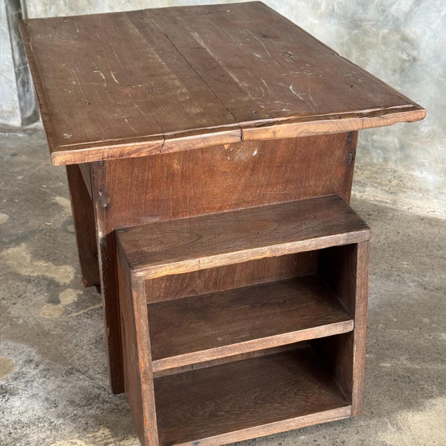 Wood Vintage Side Table in Teak, 1960s For Sale - Image 7 of 11