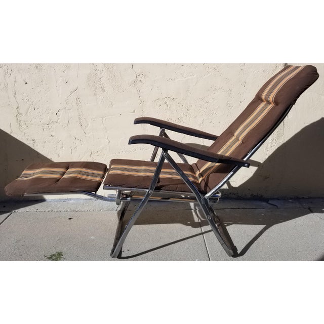 Vintage Mid Century Maule Marga Reclining Airstream Camper Chair & Foot