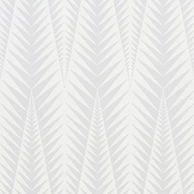 Sample - Schumacher x Neisha Crosland Zebra Wallpaper in Dove Grey For Sale