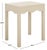 Contemporary Litith Square Wave Accent Table in Sand For Sale - Image 3 of 8