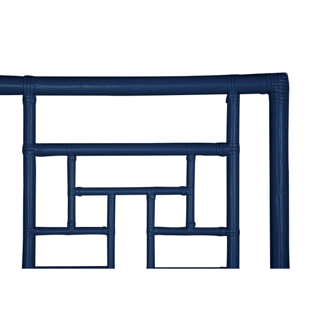 David Francis Ohana Platform Bed King, Navy Blue For Sale - Image 4 of 7