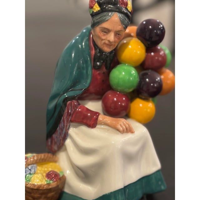Traditional Retired "The Old Balloon Seller" Hn1315 Royal Doulton Figurine For Sale - Image 3 of 10