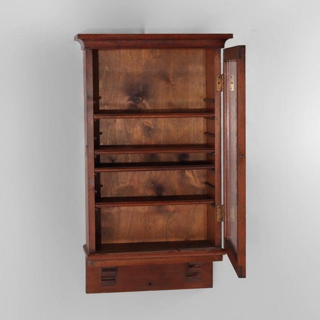 Traditional Walnut Hanging Curio Cabinet 20thC For Sale - Image 3 of 12