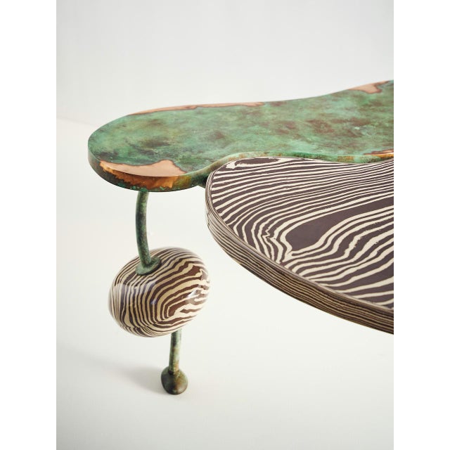 Ceramic and Bronze Nimbo Coffee Table by Henry Holland Studio For Sale - Image 4 of 7