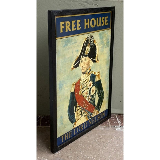 English Pub Sign, "Free House - the Lord Nelson" For Sale - Image 4 of 12