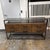 Industrial Bassett Furniture Wood + Metal Console Table For Sale - Image 3 of 12