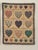 :Amongst this pair of hand-stitched vintage quilt textile art pieces are gabric shapes (bears and hearts) which have been...