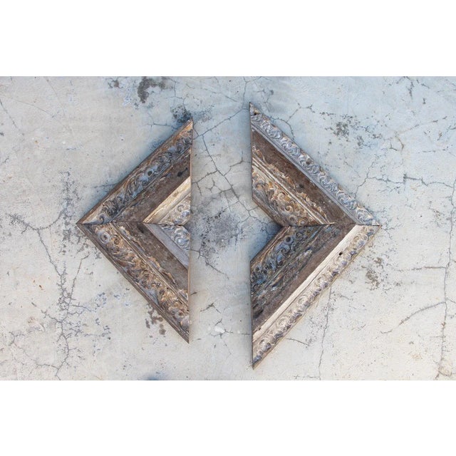 18th Century Antique Baroque Carved and Gilded Wooden Fragments - Set of 2 For Sale - Image 12 of 12