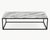 A beautifully proportioned contemporary coffee table featuring a substantial genuine Calacatta Vagli marble top resting on...