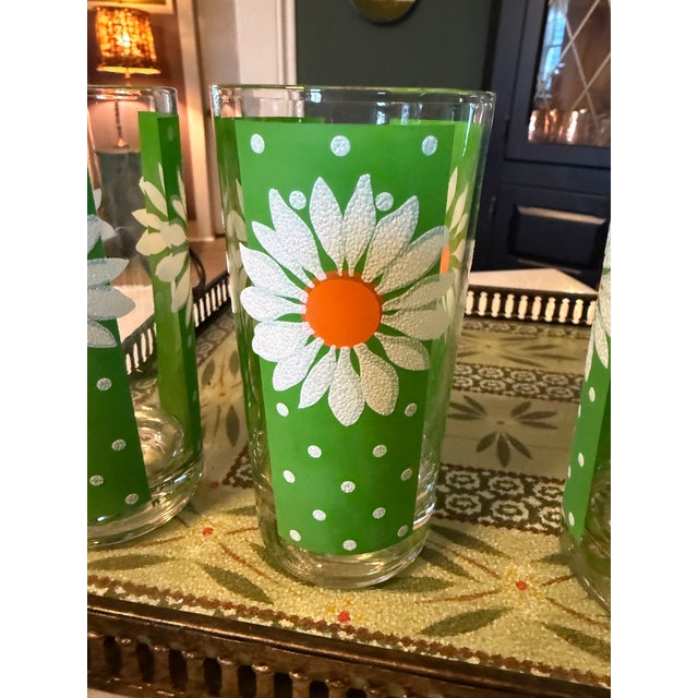 Mid-Century Modern 1960s Pasinski Mid-Century Signed Daisy Collins Glasses (Set of 8) - Rare For Sale - Image 3 of 13