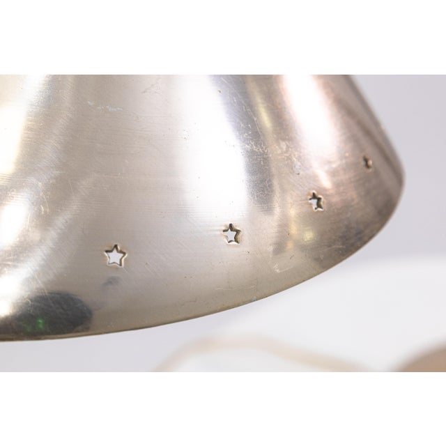 Vintage Double Gooseneck Starpunched Adjustable Table Lamp Thurston Attributed For Sale - Image 10 of 10