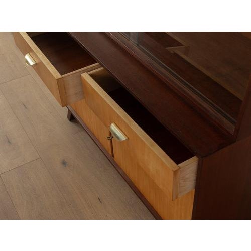 Showcase in Cherry Veneer and Glass, 1950s For Sale - Image 6 of 8