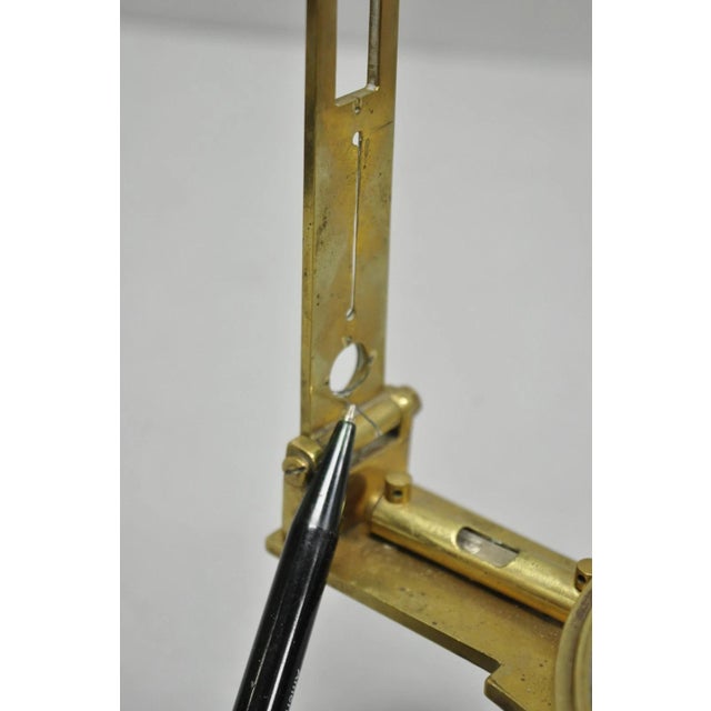 Vintage Victorian Ash & Son Makers Brass Maritime Ship Compass Birmingham Cover For Sale - Image 15 of 18