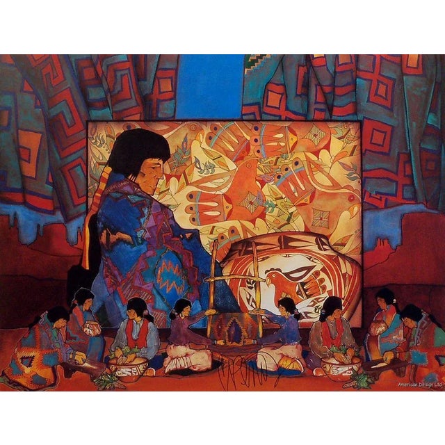 Late 20th Century "Mi Gente" Signed Amado Pena Poster For Sale