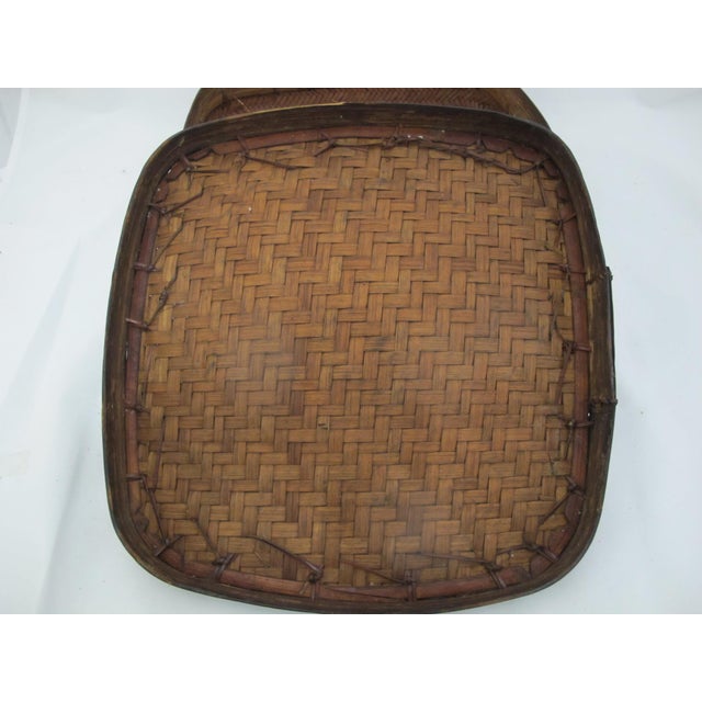 Filipino Ifugao Hukop Handwoven Square Lidded Rice Basket Storage Box For Sale - Image 9 of 9