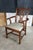 6 Late 20th Century Maitland Smith Chippendale Pierced Mahogany Dining Side Arm Chairs Silk Seats For Sale - Image 9 of 18