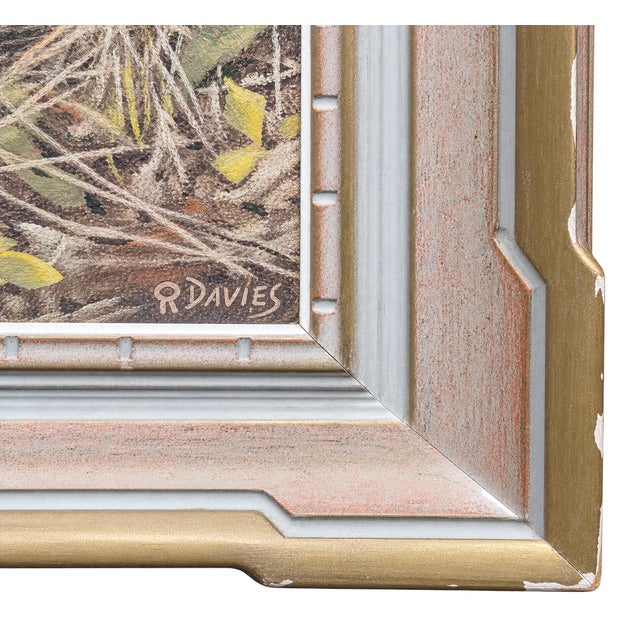 Textile Ronald Davies Canadian Woodland Wildflower Oil Painting, Framed, Mid-20th Century For Sale - Image 7 of 18