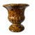 Ceramic 1970s Vintage Brown and Golden Beige Splatter Glazed Speckle Finished Ceramic Urn For Sale - Image 7 of 8
